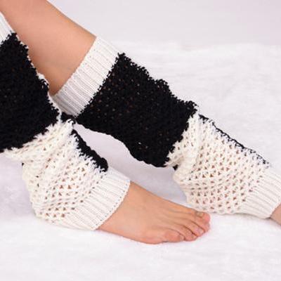 Hollow Out Knitting Leg Warmers,knit Knee Socks..