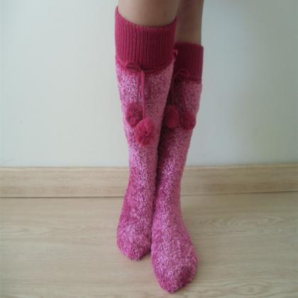 Thick Listless Socks.thick Socks, Tassel Socks,..