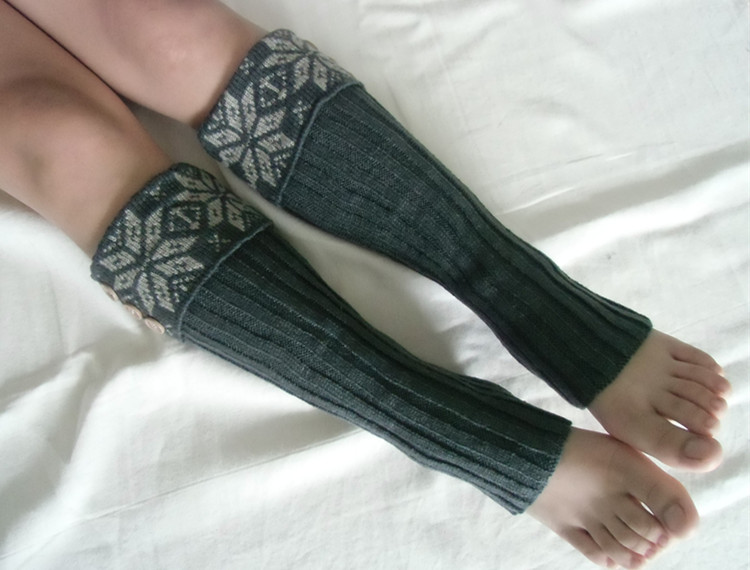 Knit Knee Socks Boot Cotton Thigh High Socks Twisted Warm Knitted Womens Leg Warmers