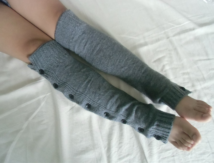 Leg Warmers Boot Button Down Leg Warmers Legwarmers Lace Leg Warmers Womens Knit Leggings Dark Grey