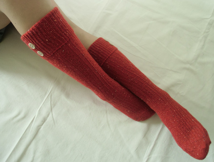 Buttons Socks For Boots, Buttons Trim Boot Socks, Ruffle Socks, Fashion