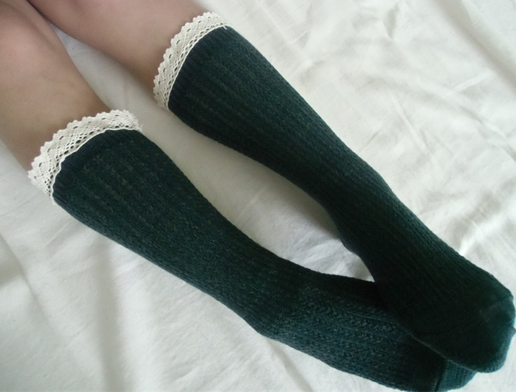 NORDIC LACE In Brown Socks Lace Boot Socks Boot Socks Combat Boot