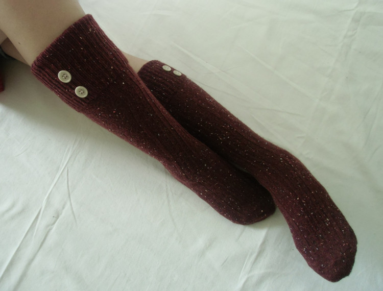 Buttons Socks For Boots, Buttons Trim Boot Socks, Ruffle Socks, Fashion